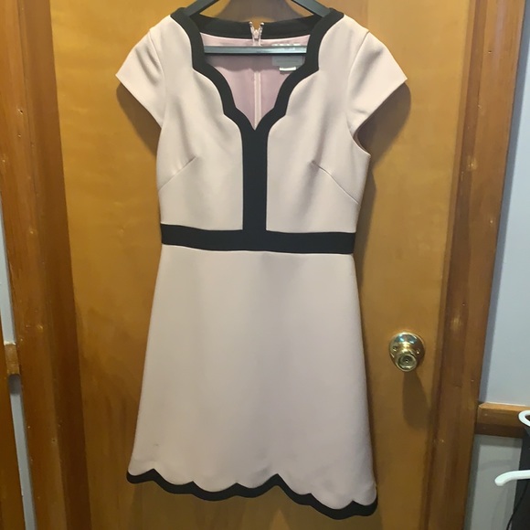 Kate Spade Blush and Black Scalloped Dress - Picture 2 of 3